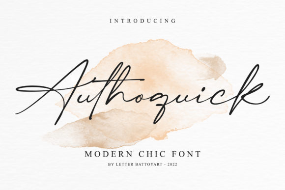 Authoquick: A Modern Script Font for Crafters