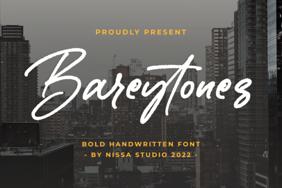 Bareytones: A Friendly Brush-Stroke Font
