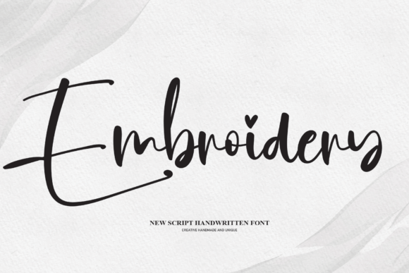 Embroidery Font: Elegant Script for Creative Projects