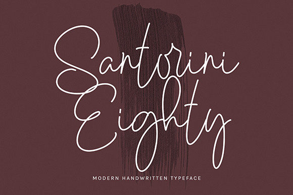 Santorini Eighty Font for Craft Projects